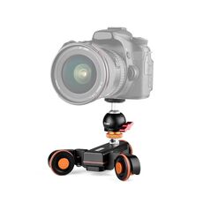 Yelangu L4x-BC Rotella della fotocamera Dolly II Track Slider Slider a 3 ruote video Puleggia Rotolamento Dolly Car con testa a punta, carico: 3 kg (nero)