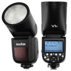 GODOX V1C Testa rotonda TTL Flash Flash Speedlite per Canon (nero)