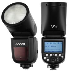 GODOX V1N Testa rotonda TTL Flash Flash Speedlite per Nikon (nero)