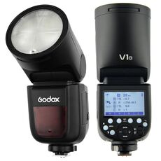 GODOX V1O tondo TTL Flash Flash Speedlite per Olympus (nero)