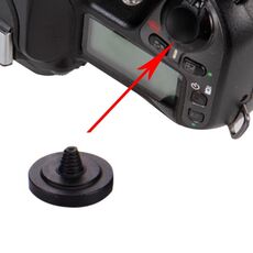 Pulsante di rilascio dell'otturatore della fotocamera in metallo universale, diametro: 11 mm, spessore: 2 mm (nero)