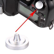 Pulsante di rilascio dell'otturatore della fotocamera in metallo universale, diametro: 11 mm, spessore: 2 mm (argento)