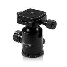 TRIOPO D-2A Treppiede in lega di alluminio con rotazione a 360 gradi Testa a sfera da 36 mm con piastra a sgancio rapido