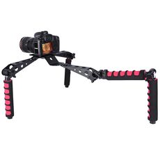 YELANGU D6-2 Rig I Manici multifunzionali Supporto da spalla per fotocamera DSLR / Videocamera (rosso)