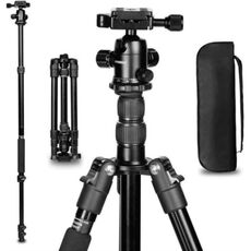 Tripo-k2508s + B1S Treppiede in lega di alluminio portatile regolabile con testa a sfera per fotocamera SLR (nero)