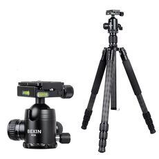 BEXIN W284C H36 Treppiede fotografico professionale in fibra di carbonio per fotocamera DSLR