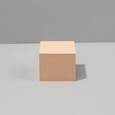7 x 7 x 6 x 6 cm Cuboide Cubo geometrico Cubo di colore solido Foto Sfondo Tavolo Tiro in schiuma Puntelli (Colore della carne)