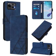 Per Asus Zenfone 12 Ultra Crossbody 3D Embossed Flip Custodia per telefono in pelle (blu)