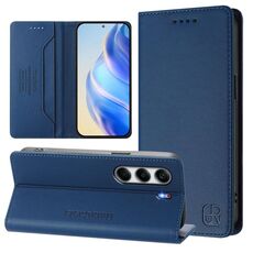 Per Tecno Camon 40 Pro 4G RC01 Custodia per telefono in pelle RFID con ventosa magnetica a doppia piega (blu scuro)