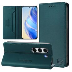 Per Tecno Camon 40 Pro 4G RC01 Custodia per telefono in pelle RFID con ventosa magnetica a doppia piega (verde scuro)