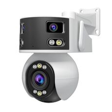 SriHome SH055B Telecamera a cupola PTZ panoramica super grandangolare multi-obiettivo HD da 8 MP (spina AU)