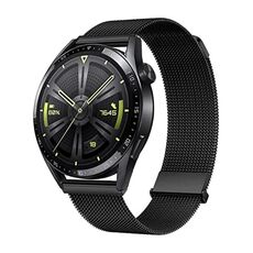 Cinturino Milanese con fibbia magnetica doppia universale Kalebol da 20 mm (nero)
