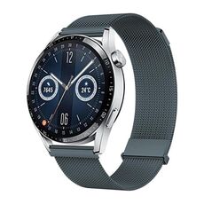 Cinturino Milanese con fibbia magnetica doppia universale Kalebol da 20 mm (grigio)