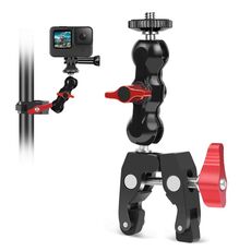 Multi-funzione Magic Brack Ball Mount Clamp Pinze Clip Pinze (Rosso)