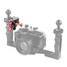 Montaggio della leva dell'adattatore dell'estensione del trigger di scatto di PULUZ per il sistema del braccio sott'acqua (rosso)