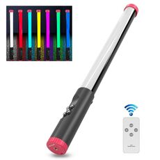 Pulluz RGB 114 LED Photography impermeabile Palmare Stick Light con telecomando (rosso)