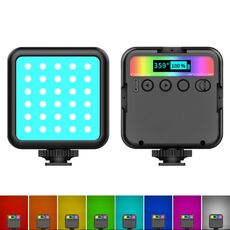 PULUZ POLSAGE 2500-9000K + RGB Full Color Beauty Fill Light Palmare Fotocamera Photography Photography LED luce (nero)