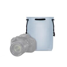 Sacchetto del coulisse della lente della borsa della fotocamera Baona, dimensione: media (blu)