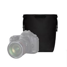 Sacchetto del coulisse della lente della borsa della fotocamera Baona, dimensione: grande (nero)