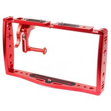 Diving Dual Dual Handheld Grip Stabilizer Stabilizer Extension Thone Thotographic Fotocamera Camera Casi Subacquea Cassa subacquea per Gopro Hero9 / 8/7, Colore: staffa rossa + otturatore