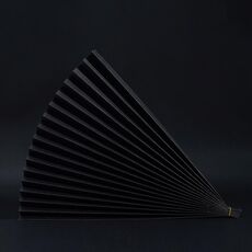 2 PCS 69x39cm Foto Puntelli Puntelli rigido Pieghevole Pieghevole Fan fotografia Sfondo Carta piegata (06 Carbon Black)