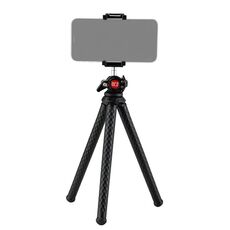 FOTOPRO RM-88 + POCTOPUS MINI DISKTOP FLESSIBILE Treppiede da tavolo con morsetto per telefono (nero)