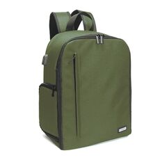 Caden SLR della fotocamera della fotocamera della fotocamera digitale della borsa della fotocamera dell'aria aperta dello zaino della fotografia di nylon, grandi dimensioni (verde dell'esercito)