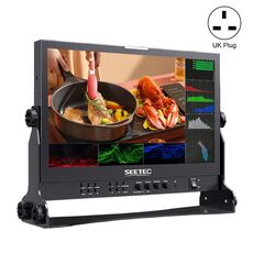 Seetec ATEM156S 15,6 pollici 3G-SDI HDMI Full HD 1920x1080p Monitoraggio broadcast multi-camera (plug del Regno Unito)