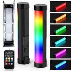 Luxceo P100 RGB Foto video Light Stick Stick Magnet LED Riempimento LED Light With Remote Control & Grid Softbox
