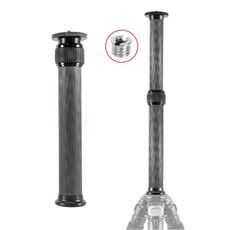 Bexin P332C 237mm-396mm Trippiede Extension Pole Fibra Centro Centro Centro Tripode Extender (nero)