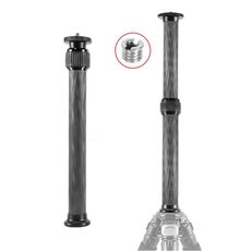 Bexin P222C 234mm-393mm Trippiede Extension Pole Carbon Fibra Center Center Trippod Extender (Nero)