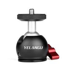 YELANGU Adattatore per testa a sfera per treppiede in metallo panoramico a 360 gradi per auto Dolly (nero)