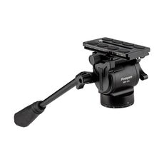 Fotopro MH-6A Lega di alluminio Heavy Duty Videocamera Treppiede Azione Fluid Drag Testa con piastra scorrevole (Nero)