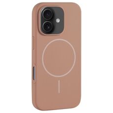 Per iPhone 16 Plus Custodia per telefono in silicone liquido MagSafe con foro grande per fotocamera e copertura totale (oro)