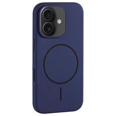 Per iPhone 16 Plus Custodia per telefono in silicone liquido MagSafe con foro grande per fotocamera e copertura totale (blu reale)