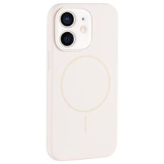Per iPhone 11 Custodia per telefono in silicone liquido MagSafe con foro grande per fotocamera e copertura totale (bianco antico)