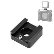 PULUZ Expand Cold Shoe Mount Adapter Microfono Flash Light Staffa di supporto in lega di alluminio (nero)