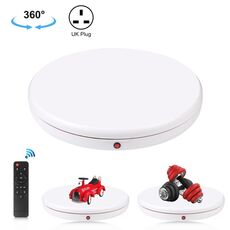 PULUZ 45 cm telecomando regolazione velocità giradischi espositore, bianco, carico 100 kg (spina UK)