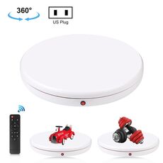 PULUZ 45 cm telecomando regolazione velocità giradischi espositore, bianco, carico 100 kg (spina americana)