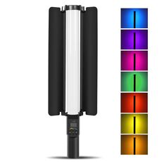 Pulluz 122 LED Photo Photo Stick Stick Light Full Color RGB Fill Light con Barndoor