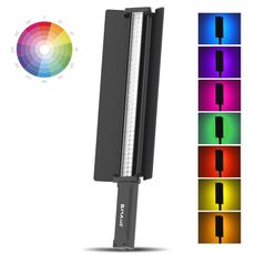 PULUZ 72 LED Photo Stick Light Luce di riempimento RGB a colori con Barndoor