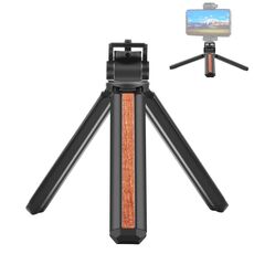 PULUZ in legno intarsiato Desktop Vlogging Titore treppiede dal vivo con testa del treppiede (nero)