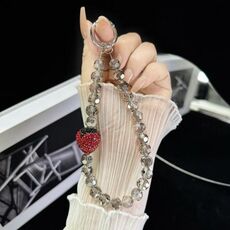 Catena per telefono Full Of Diamond Strawberry (Nero)