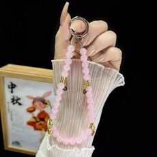 Catena per cellulare con perline Peace And Joy (rosa)