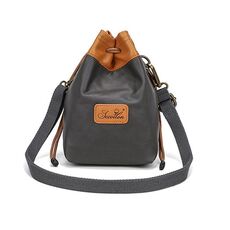 S.C.Cotton Camera Borsa di protezione dell'obiettivo Borsa di stoccaggio della fotocamera impermeabile, dimensioni: S (grigio)
