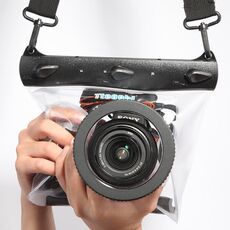 Tteoobl 20m Subacquea Custodia per Fotocamera Subacquea Custodia per Fotocamera Impermeabile Dry Bag, Taglia: M (Trasparente Glassato)