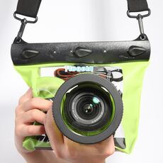 Tteoobl 20m Subacquea Custodia per Fotocamera Subacquea Custodia per Fotocamera Impermeabile Dry Bag, Taglia: L(Verde)