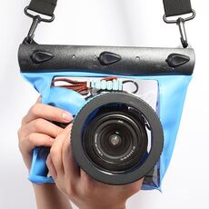 Tteoobl 20m Subacquea Custodia per Fotocamera Subacquea Custodia Custodia per Fotocamera Impermeabile Dry Bag, Taglia: L(Blu)