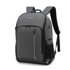Zaino per fotocamera digitale TONO LED Light SLR con porta USB (grigio)