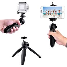 YUNTENG 228 Mini Treppiede Fotocamera Desktop Live Bracket Cellulare Selfie Frame(Nero)